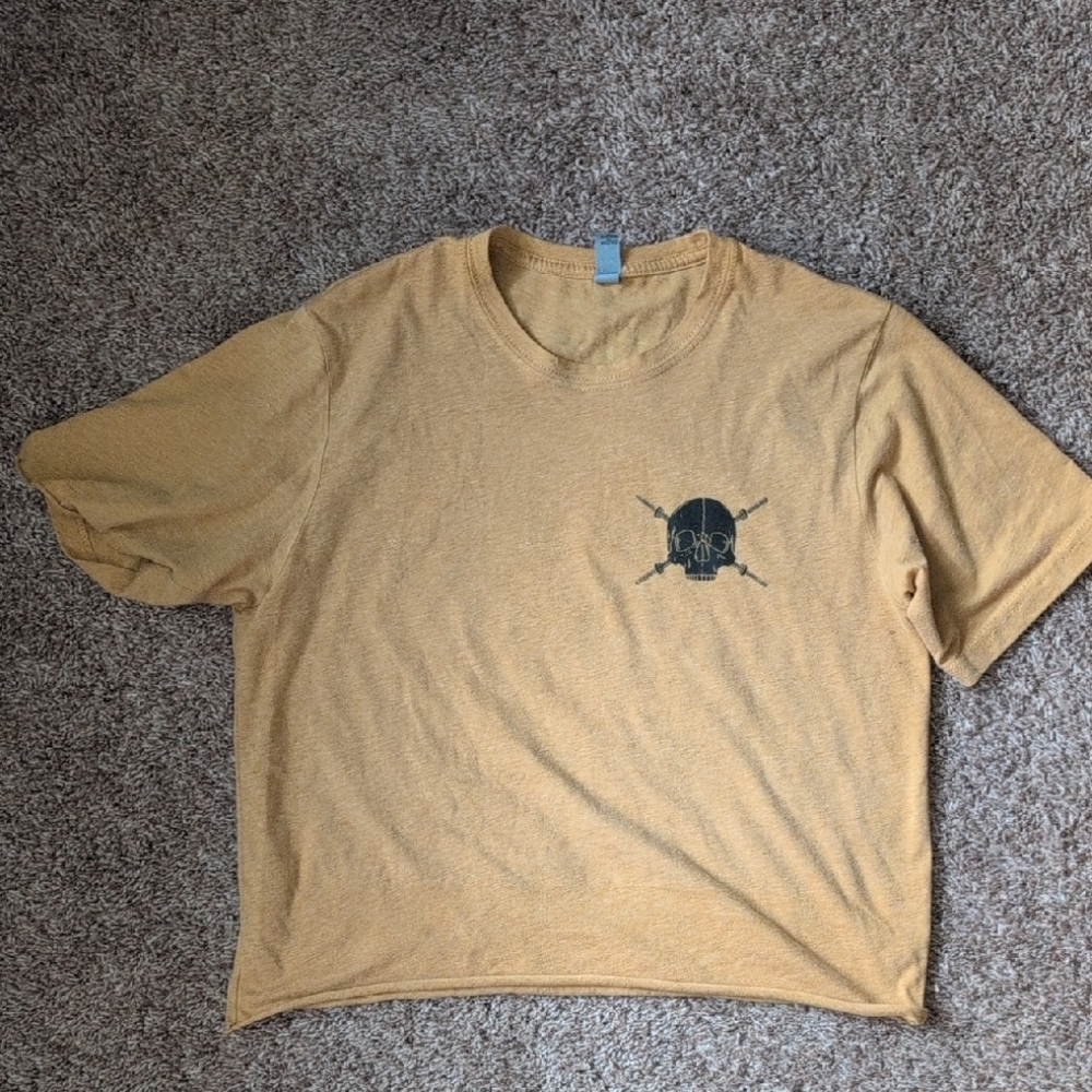 Barbells & Ponytails Crop Skull Tee